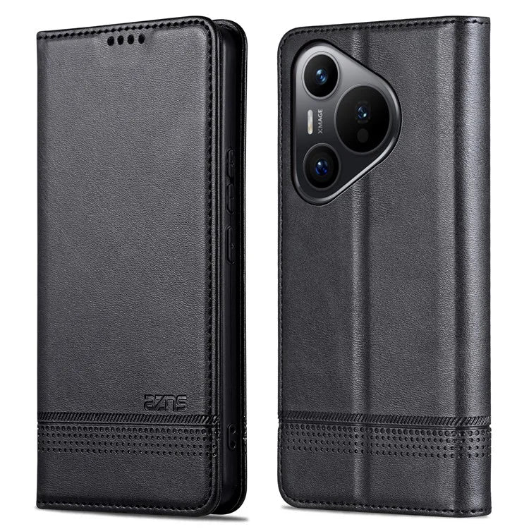 AZNS For Huawei Pura 70 Pro / Pura 70 Pro+ Case PU Leather Folio Wallet Magnetic Auto-absorbed Phone Cover