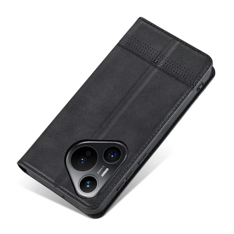 AZNS For Huawei Pura 70 Pro / Pura 70 Pro+ Case PU Leather Folio Wallet Magnetic Auto-absorbed Phone Cover