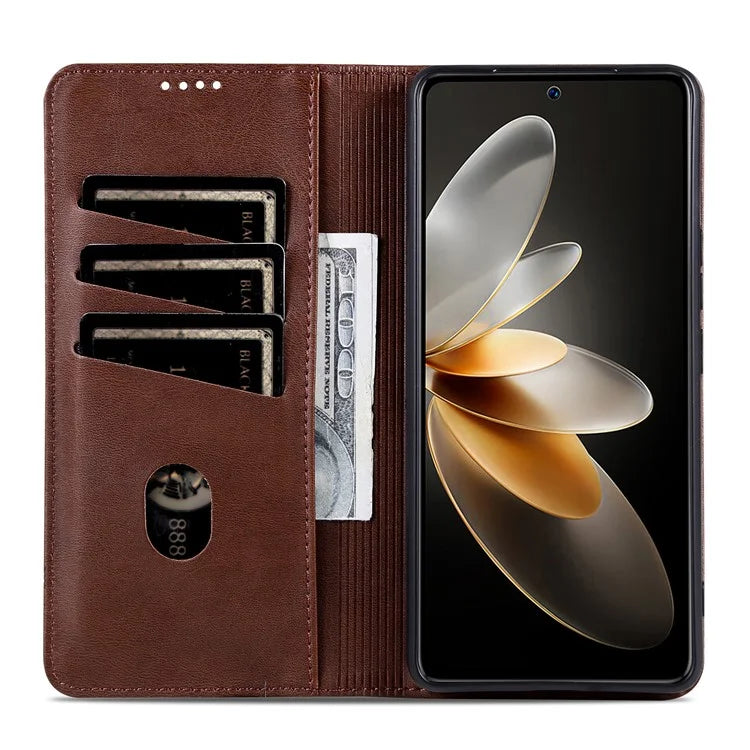 AZNS For Huawei Pura 70 Pro / Pura 70 Pro+ Case PU Leather Folio Wallet Magnetic Auto-absorbed Phone Cover