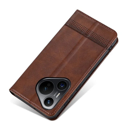 AZNS For Huawei Pura 70 Pro / Pura 70 Pro+ Case PU Leather Folio Wallet Magnetic Auto-absorbed Phone Cover