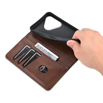 AZNS For Huawei Pura 70 Pro / Pura 70 Pro+ Case PU Leather Folio Wallet Magnetic Auto-absorbed Phone Cover