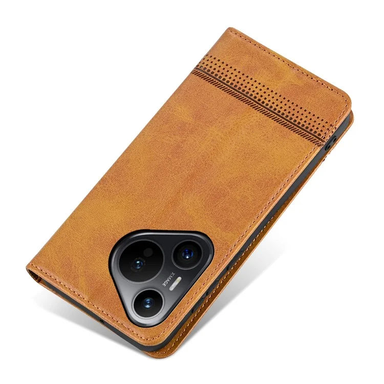 AZNS For Huawei Pura 70 Pro / Pura 70 Pro+ Case PU Leather Folio Wallet Magnetic Auto-absorbed Phone Cover