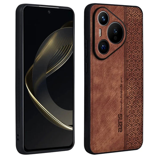 AZNS For Huawei Pura 70 Case PU Leather+TPU Scratch Resistant Back Cover