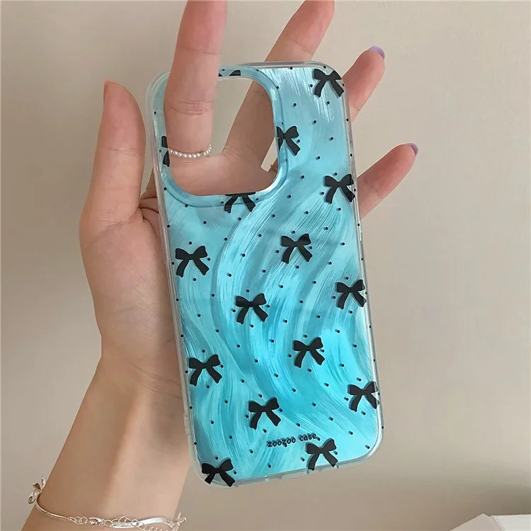 For iPhone 15 Pro Case Dual-layer IMD Pattern Phone Shell Shockproof Cell Phone Cover