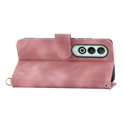 For OnePlus Nord CE4 5G Leather Case Wallet Phone Cover with Hand Strap and Shoulder Strap