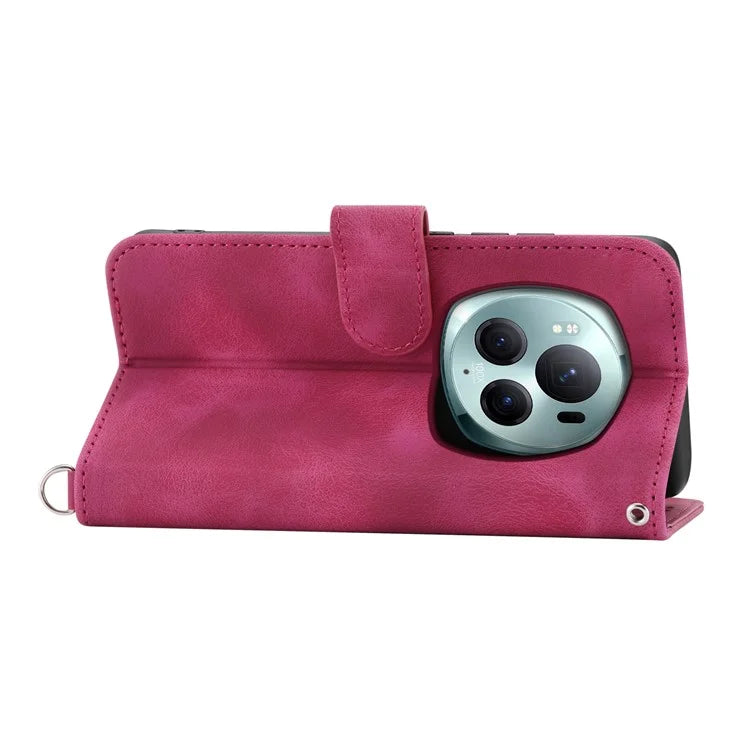 For Honor Magic6 Pro 5G Wallet Case Flower Pattern PU Leather Crossbody Phone Cover