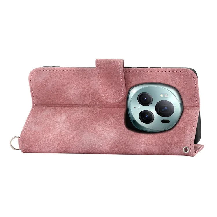 For Honor Magic6 Pro 5G Wallet Case Flower Pattern PU Leather Crossbody Phone Cover