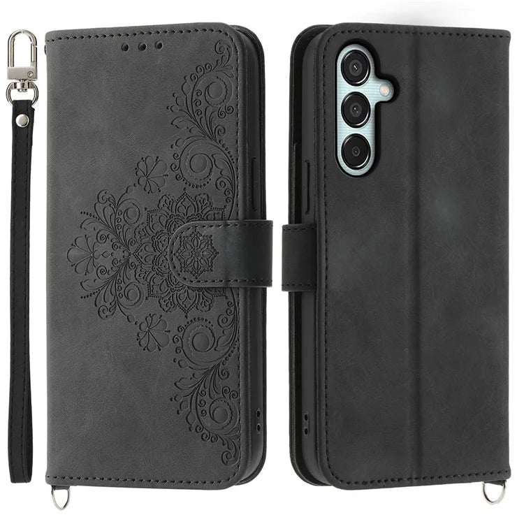 For Samsung Galaxy M15 5G / F15 5G Leather Case Flower Mobile Phone Cover Wholesale