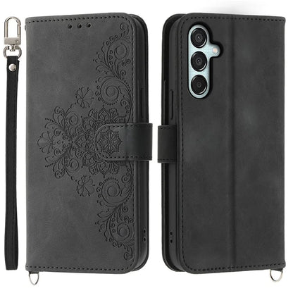 For Samsung Galaxy M15 5G / F15 5G Leather Case Flower Mobile Phone Cover Wholesale