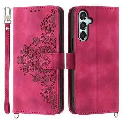 For Samsung Galaxy M15 5G / F15 5G Leather Case Flower Mobile Phone Cover Wholesale