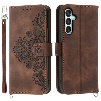 For Samsung Galaxy M15 5G / F15 5G Leather Case Flower Mobile Phone Cover Wholesale