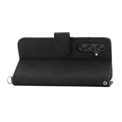 For Samsung Galaxy M55 5G / C55 5G / F55 5G Case Card Slots Wallet Leather Phone Cover with 2 Straps