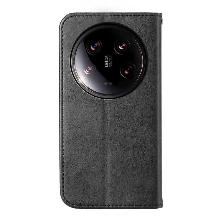 For Xiaomi 14 Ultra Case PU Leather Rhombus Imprinted Pattern Wallet Phone Cover