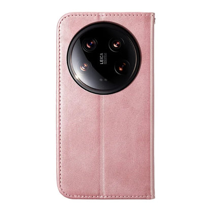 For Xiaomi 14 Ultra Case PU Leather Rhombus Imprinted Pattern Wallet Phone Cover