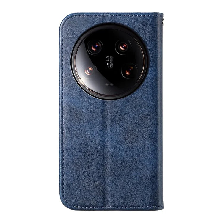 For Xiaomi 14 Ultra Case PU Leather Rhombus Imprinted Pattern Wallet Phone Cover