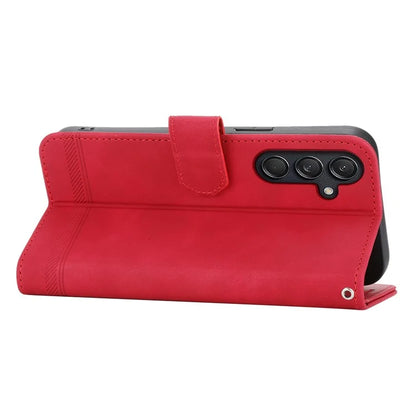 DIERFENG DF-03 For Samsung Galaxy M55 5G / C55 5G / F55 5G Wallet Case Lines Imprinted Leather Phone Cover