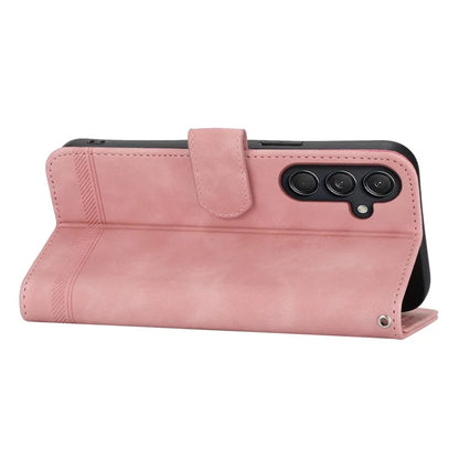 DIERFENG DF-03 For Samsung Galaxy M55 5G / C55 5G / F55 5G Wallet Case Lines Imprinted Leather Phone Cover