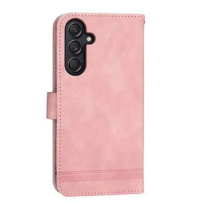 DIERFENG DF-03 For Samsung Galaxy M55 5G / C55 5G / F55 5G Wallet Case Lines Imprinted Leather Phone Cover