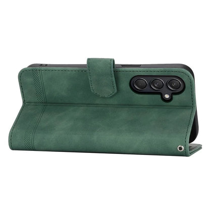 DIERFENG DF-03 For Samsung Galaxy M55 5G / C55 5G / F55 5G Wallet Case Lines Imprinted Leather Phone Cover