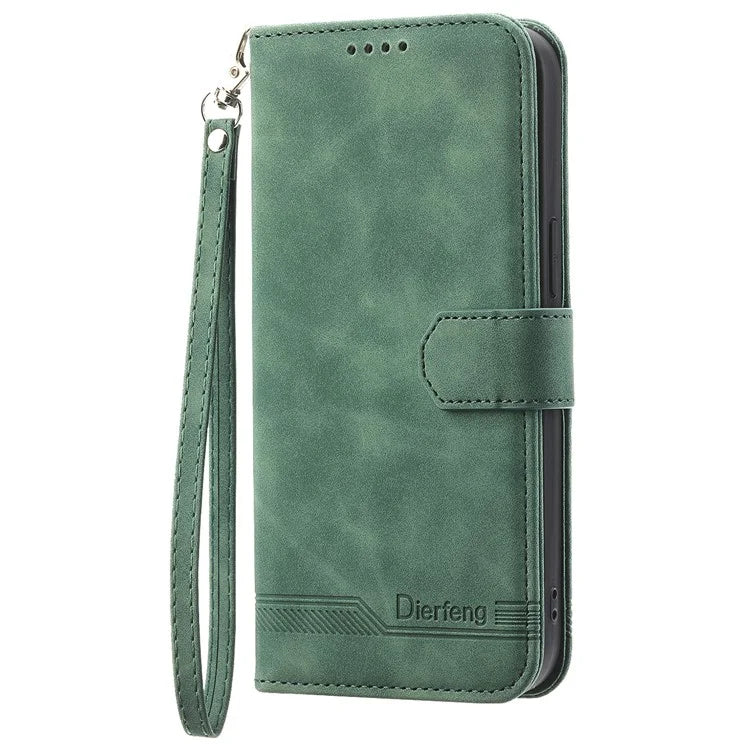 DIERFENG DF-03 For Samsung Galaxy M55 5G / C55 5G / F55 5G Wallet Case Lines Imprinted Leather Phone Cover