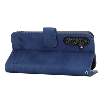 DIERFENG DF-03 For Samsung Galaxy M55 5G / C55 5G / F55 5G Wallet Case Lines Imprinted Leather Phone Cover