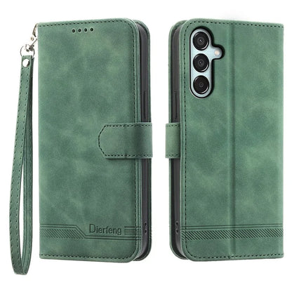 DIERFENG DF-03 Flip Stand Cover for Samsung Galaxy M15 5G / F15 5G Cases Imprinted Card Holder Shell