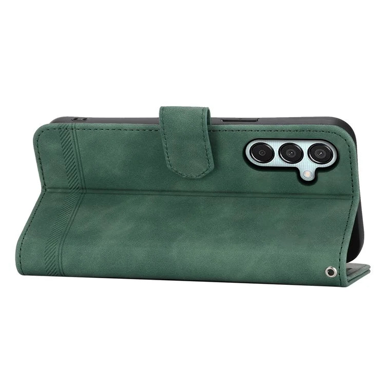 DIERFENG DF-03 Flip Stand Cover for Samsung Galaxy M15 5G / F15 5G Cases Imprinted Card Holder Shell