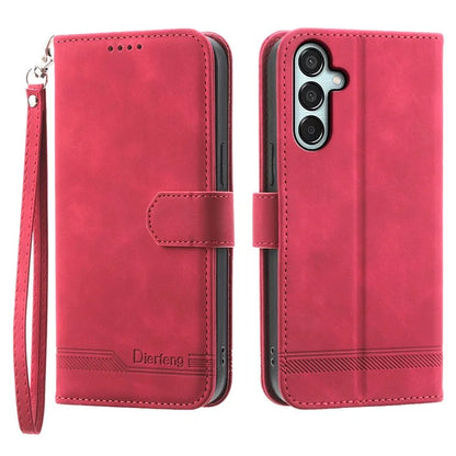 DIERFENG DF-03 Flip Stand Cover for Samsung Galaxy M15 5G / F15 5G Cases Imprinted Card Holder Shell