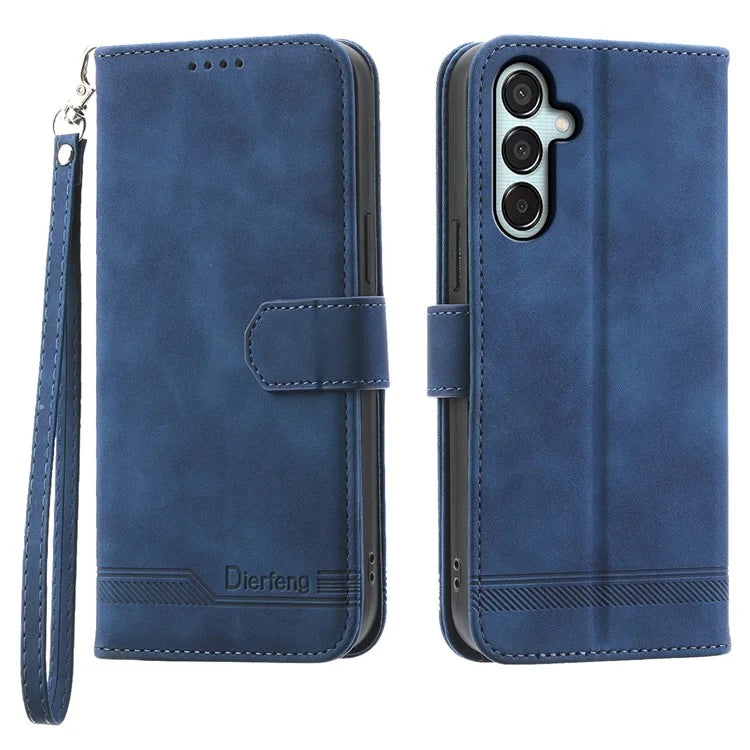 DIERFENG DF-03 Flip Stand Cover for Samsung Galaxy M15 5G / F15 5G Cases Imprinted Card Holder Shell