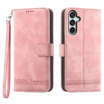 DIERFENG DF-03 Flip Stand Cover for Samsung Galaxy M15 5G / F15 5G Cases Imprinted Card Holder Shell