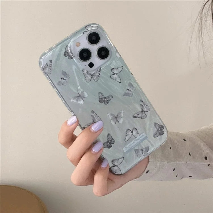 For iPhone 15 Pro Case IMD Pattern Printed Phone Back Cover Fashion Phone Shell