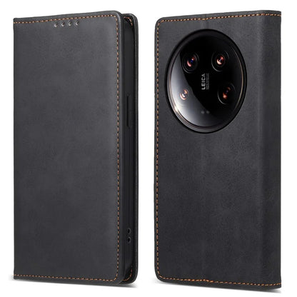 DF-05 For Xiaomi 14 Ultra Case Shockproof PU Leather Business Phone Cover with Stand Function