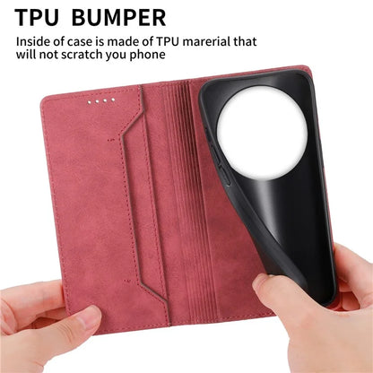 DF-05 For Xiaomi 14 Ultra Case Shockproof PU Leather Business Phone Cover with Stand Function