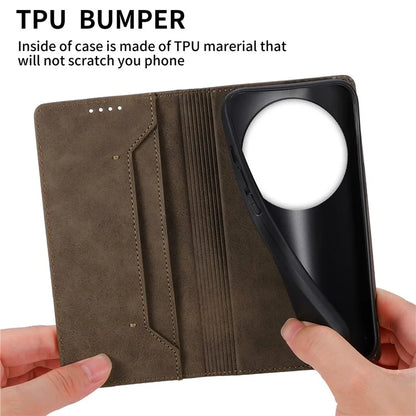 DF-05 For Xiaomi 14 Ultra Case Shockproof PU Leather Business Phone Cover with Stand Function