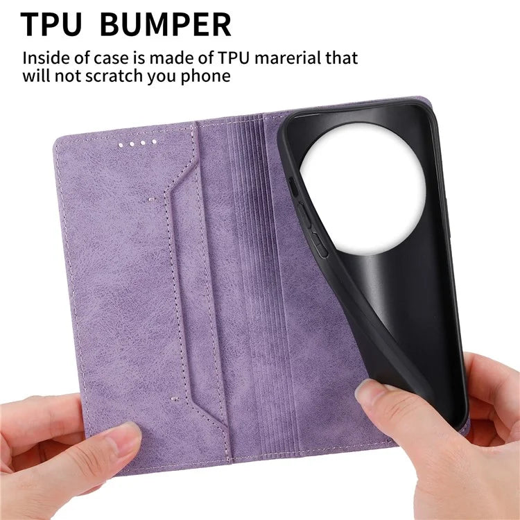 DF-05 For Xiaomi 14 Ultra Case Shockproof PU Leather Business Phone Cover with Stand Function