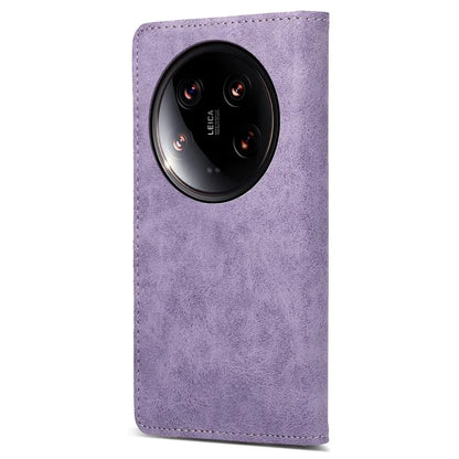DF-05 For Xiaomi 14 Ultra Case Shockproof PU Leather Business Phone Cover with Stand Function