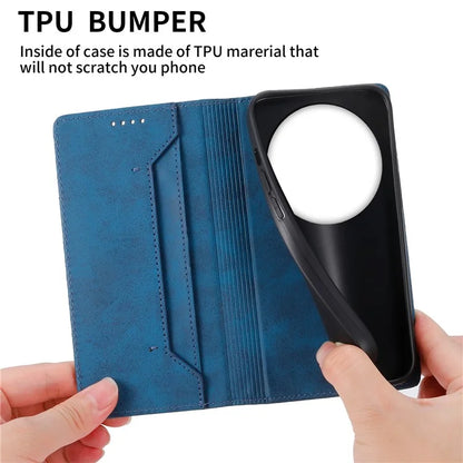 DF-05 For Xiaomi 14 Ultra Case Shockproof PU Leather Business Phone Cover with Stand Function