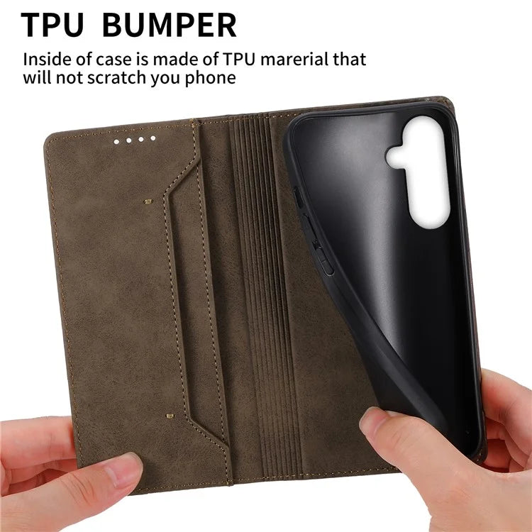 DF-05 For Samsung Galaxy M55 5G / C55 5G / F55 5G Case RFID Blocking Magnetic Closure Leather Phone Cover