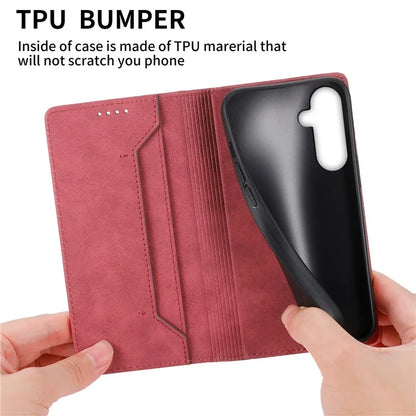 DF-05 For Samsung Galaxy M55 5G / C55 5G / F55 5G Case RFID Blocking Magnetic Closure Leather Phone Cover