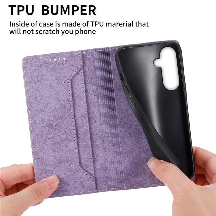 DF-05 For Samsung Galaxy M55 5G / C55 5G / F55 5G Case RFID Blocking Magnetic Closure Leather Phone Cover