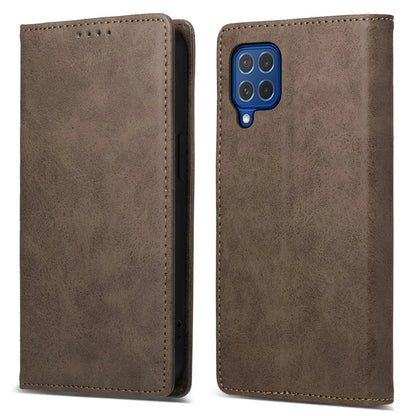 DF-05 For Samsung Galaxy M62 Wallet Case with RFID Blocking PU Leather Magnetic Absorption Phone Cover