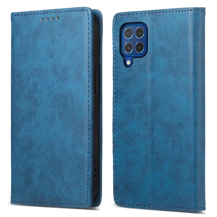 DF-05 For Samsung Galaxy M62 Wallet Case with RFID Blocking PU Leather Magnetic Absorption Phone Cover