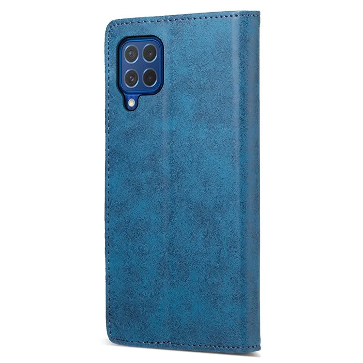 DF-05 For Samsung Galaxy M62 Wallet Case with RFID Blocking PU Leather Magnetic Absorption Phone Cover