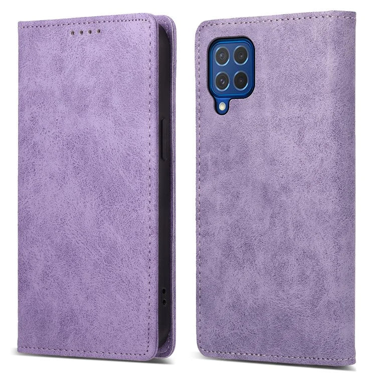 DF-05 For Samsung Galaxy M62 Wallet Case with RFID Blocking PU Leather Magnetic Absorption Phone Cover