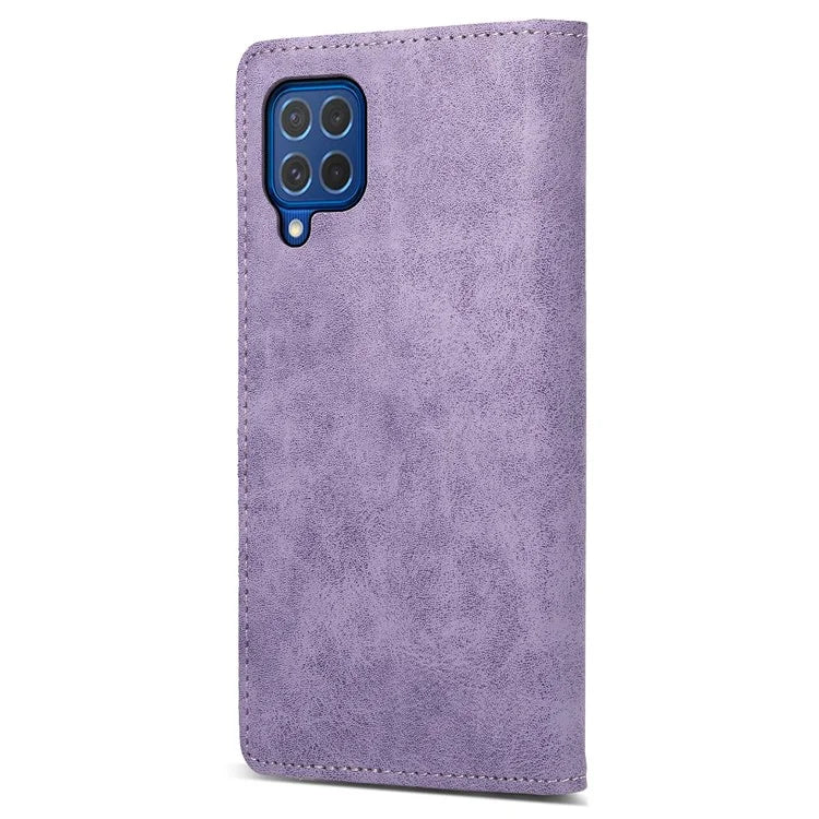 DF-05 For Samsung Galaxy M62 Wallet Case with RFID Blocking PU Leather Magnetic Absorption Phone Cover