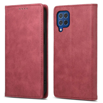 DF-05 For Samsung Galaxy M62 Wallet Case with RFID Blocking PU Leather Magnetic Absorption Phone Cover