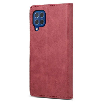 DF-05 For Samsung Galaxy M62 Wallet Case with RFID Blocking PU Leather Magnetic Absorption Phone Cover