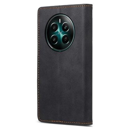 DF-05 For Realme 12+ 5G / Narzo 70 Pro 5G Case Magnetic PU Leather Wallet-Style Business Phone Cover
