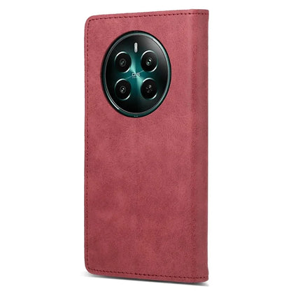 DF-05 For Realme 12+ 5G / Narzo 70 Pro 5G Case Magnetic PU Leather Wallet-Style Business Phone Cover