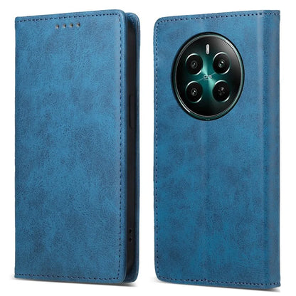 DF-05 For Realme 12+ 5G / Narzo 70 Pro 5G Case Magnetic PU Leather Wallet-Style Business Phone Cover
